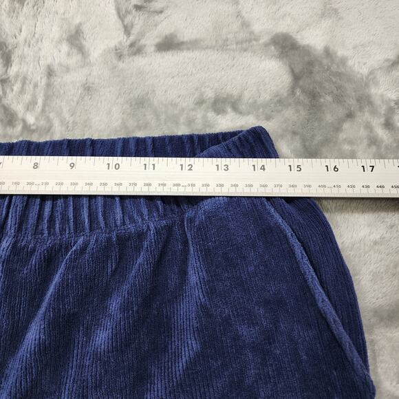 Lands End Pants Womens M Blue Stretch Corduroy Sport High Rise Pull On Casual - Picture 7 of 11